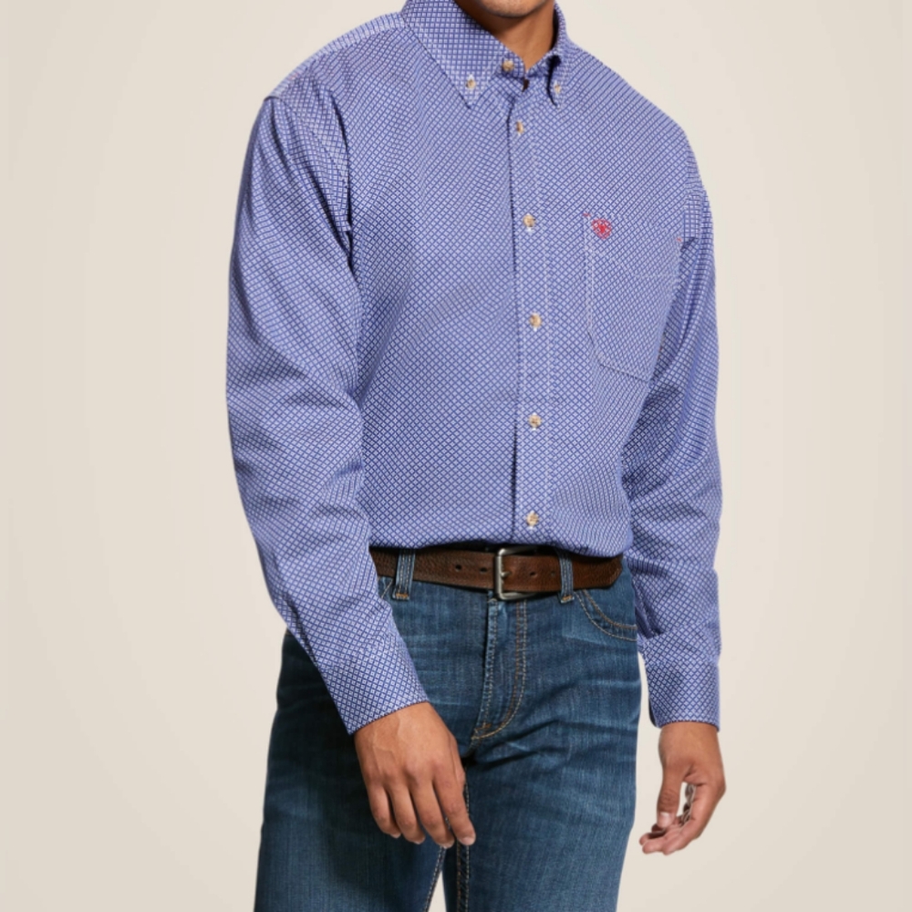 Ariat Flame Resistant Liberty Work Button Down Shirt, Size Large